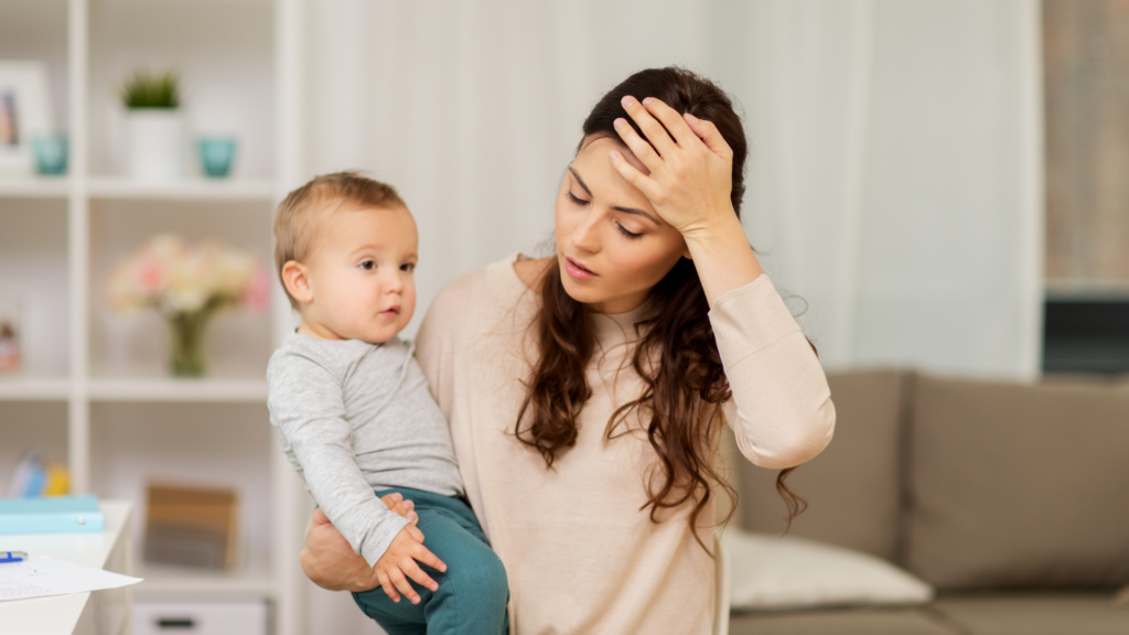 stressed single mum